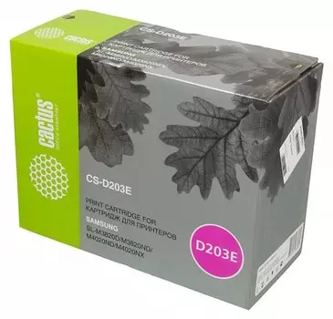 Лазерный картридж Cactus CS-D203EN (MLT-D203E) черный для Samsung ProXpress M3820, M3820d, M3820nd, M4020, M4020nd, M4072fd, SL-M3870, SL-M3870fd, SL-M3870fw, SL-M4070, SL-M4070fr (10'000 стр.)