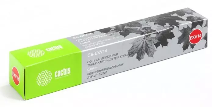 Лазерный картридж Cactus CS-EXV14 (C-EXV14) черный для Canon ImageRunner 2016, 2016i, 2016j, 2020, 2020i; IR 2016, 2016i, 2016j, 2018, 2018i, 2020, 2022, 2022i, 2025, 2030, 2030i, 2318, 2318l, 2320, 2320J, 2320l, 2420, 2422 (8'300 стр.)
