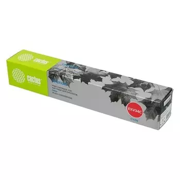 Лазерный картридж Cactus CS-EXV34C (C-EXV34) голубой для Canon IR Advance C2020, Advance C2020l, Advance C2025, Advance C2030, Advance C2030l, Advance C2220, Advance C2220l, Advance C2225, Advance C2230 (19'000 стр.)