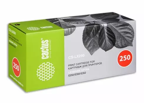 Лазерный картридж Cactus CS-LX250 (E250A11E) черный для принтеров Lexmark Optra E250, E250D, E250DN, E350, E350D, E350DN, E352 (3'500 стр.)