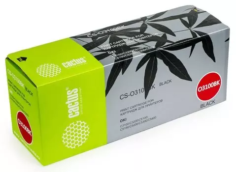 Лазерный картридж Cactus CS-O3100BK (42127491) черный для принтеров Oki C 5100, 5100N, 5200, 5200N, 5300, 5300DN, 5300N, 5400, 5400DN, 5400DTN, 5400N, 5400TN, MB-7012 (5'000 стр.)