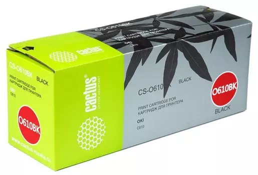 Лазерный картридж Cactus CS-O610BK (44315308) черный для принтеров Oki C610n, C610dn (8'000 стр.)
