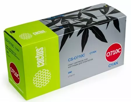 Лазерный картридж Cactus CS-O710C (44318607) голубой для принтеров OKI C710, С711 (11'500 стр.)