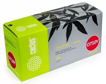 Лазерный картридж Cactus CS-O710Y (44318605) желтый для принтеров OKI C710, С711 (11'500 стр.)