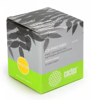 Лазерный картридж Cactus CS-PH6110BK (106R01203) черный для Xerox Phaser 6110, 6110b, 6110 MFP, 6110n, 6110 MFP b, 6110 MFP s, 6110 MFP x, 6110vb, 6110vn (2'000 стр.)