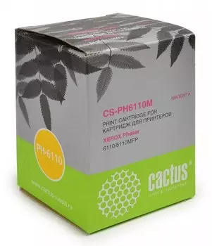 Лазерный картридж Cactus CS-PH6110M (106R01205) пурпурный для Xerox Phaser 6110, 6110b, 6110 MFP, 6110 MFP b, 6110 MFP s, 6110 MFP x, 6110vb (1'000 стр.)