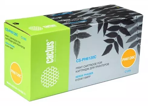 Лазерный картридж Cactus CS-PH6120C (113R00689) голубой для Xerox Phaser 6115, 6115 MFP, 6120, 6120n, 6120vn (1'500 стр.)