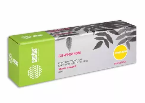 Лазерный картридж Cactus CS-PH6140M (106R01482) пурпурный для Xerox Phaser 6140, 6140dn, 6140n (2'000 стр.)