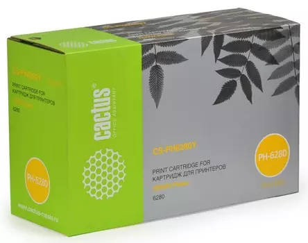 Лазерный картридж Cactus CS-PH6280YR (106R01402) желтый для Xerox Phaser 6280, 6280dn, 6280n (5'900 стр.)