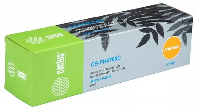 Лазерный картридж Cactus CS-PH6700C (106R01523) голубой для Xerox Phaser 6700, 6700DN, 6700N (12'000 стр.)
