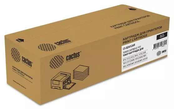 Лазерный картридж Cactus CS-Q2612AR (HP 12A) черный для HP LaserJet 1010, 1012, 1015, 1018, 1020, 1020 Plus, 1022, 1022n, 1022nw, 3015, 3020, 3030, 3050z, 3052, 3055, M1005 MFP, M1300 MFP, M1319, M1319f MFP (2'000 стр.)