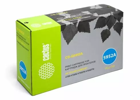 Лазерный картридж Cactus CS-Q5952AR (HP 643A) желтый для HP Color LaserJet 4700, 4700dn, 4700dtn, 4700hdn, 4700n, 4700ph+ (10'000 стр.)