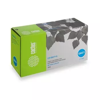Лазерный картридж Cactus CS-Q6471AR (HP 502A) голубой для HP Color LaserJet 3600, 3600DN, 3600N (4'000 стр.)