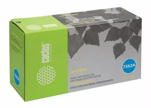 Лазерный картридж Cactus CS-Q7562AR (HP 314A) желтый для HP Color LaserJet 2700, 2700n, 3000, 3000dn, 3000dtn, 3000n (3'500 стр.)