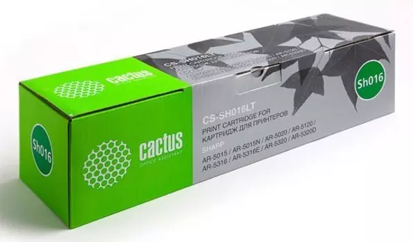 Лазерный картридж Cactus CS-SH016LT (AR-016LT) черный для принтеров Sharp AR 5015, 5020, 5120, 5316, 5316E, 5320, MB OfficeCenter 316, 320 (16'000 стр.)