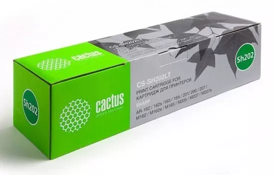 Лазерный картридж Cactus CS-SH202LT (AR-202LT) черный для принтеров Sharp AR 162, 162s, 163, 164, 201, 206, 207, M160, M162, M162e, M165, M205, M207, M207e, MB OfficeCenter 420, Toshiba E-Studio 161 (13'000 стр.)