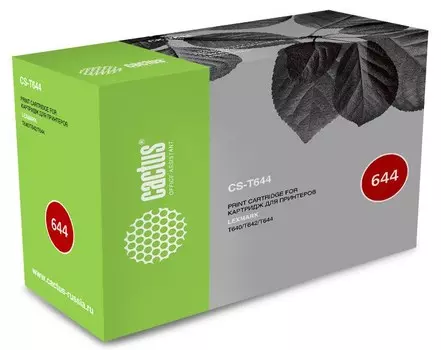 Лазерный Картридж Cactus CS-T644 (64016HE) черный увеличенной емкости для Lexmark Optra T640, T640DN, T640DTN, T640N, T640TN, T642, T642DN, T642DTN, T642N, T642TN, T644, T644DN, T644DTN, T644N (21'000 стр)