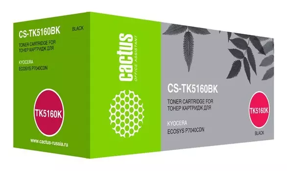 Лазерный картридж Cactus CS-TK5160BK (TK-5160K) черный для Kyocera Ecosys P7040cdn (16'000 стр.)