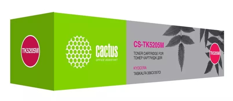 Лазерный картридж Cactus CS-TK5205M (TK-5205M) пурпурный для Kyocera Ecosys 356ci (12'000 стр.)