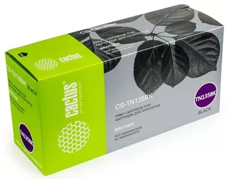 Лазерный картридж Cactus CS-TN135BK (TN-135BK) черный для принтеров Brother 4040CN, HL-4050CDN, HL-4070CDW, DCP-9040CN, DCP-9042CDN, DCP-9045CDN, MFC-9440CN, MFC-9450CDN, MFC-9840CDW (5'000 стр.)