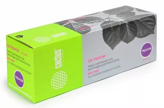 Лазерный картридж Cactus CS-TN241M (TN-241M) пурпурный для принтеров Brother HL 3140cw, HL 3150cdw, HL 3170cdw, DCP 9020cdw, MFC 9140cdn, MFC 9330cdw, MFC 9340cdw (1'400 стр.)