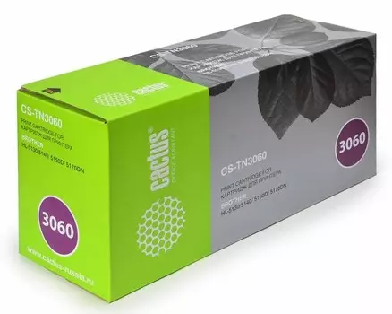 Лазерный картридж Cactus CS-TN3060 (TN-3060) черный для принтеров Brother HL-5130, HL-5140, HL-5150D, HL-5170DN, DCP-8040, DCP-8045D, MFC-8220, MFC-8440, MFC-8840D, MFC-8840DN (6'700 стр.)