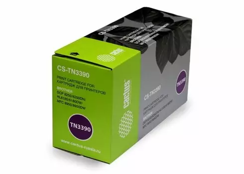 Лазерный картридж Cactus CS-TN3390 (TN-3390) черный для принтеров Brother HL 6180dw, DCP 8250dn, MFC 8950dw (12'000 стр.)