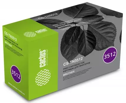 Лазерный картридж Cactus CS-TN3512 (TN-3512) черный для Brother DCP L6600DW; Brother HL L6250DN, L6300DW, L6300DWT, L6400DW, L6400DWT, MFC L6800DW, L6800DWT, L6900DW, L6900DWT (12'000 стр.)