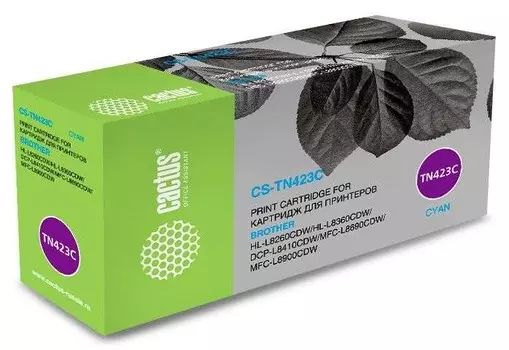 Лазерный картридж Cactus CS-TN423C (TN-423C) голубой для Brother DCP L8410CDW; HL L8260CDW, L8360CDW; MFC L8690CDW, L8900CDW (4'000 стр.)