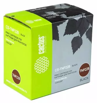Лазерный картридж Cactus CS-TNP22B (TNP-22K) черный для принтеров Konica Minolta C35, C35P (6'000 стр.)