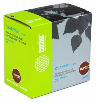Лазерный картридж Cactus CS-TNP27C (TNP-27C) голубой для принтеров Konica Minolta C25 (6'000 стр.)