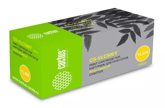 Лазерный картридж Cactus CS-VLC500Y (106R03879) желтый для Xerox VersaLink C500, C500DN, C500N, C505, C505S, C505X (2'400 стр.)
