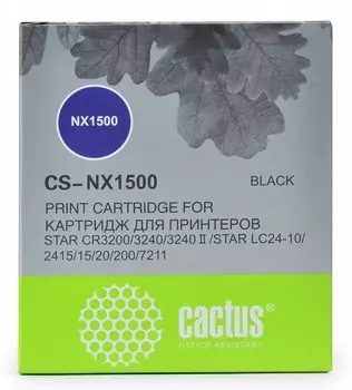 Матричный картридж Cactus CS-NX1500 черный для Star NX-1500, 24xx, LC-8211