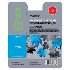 Струйный картридж Cactus CS-BCI6C (BCI-6C) голубой для Canon S800, S820, S900, S9000, i550, i560, i860, i865, i905d, i950s, i960x, i965, i990, i9100, i9950, JX500, MP750, MP760, iP600d, iP3000, iP600d, iP8500, BJC8200 (270 стр.)