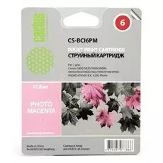 Струйный картридж Cactus CS-BCI6PM (BCI-6PM) светло-пурпурный для Canon S800, S820, S900, S9000, i550, i560, i860, i865, i905d, i950s, i960x, i965, i990, i9100, i9950, JX500, MP750, MP760, iP600d, iP3000, iP600d, iP8500, BJC8200 (270 стр.)