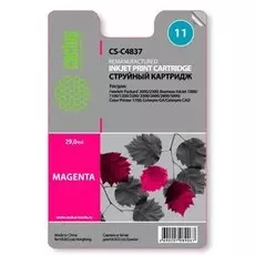 Струйный картридж Cactus CS-C4837 (HP 11) пурпурный для HP Business Inkjet 1000, 1100, 1200, 2200, 2250, 2800; Color Inkjet 1700, 2600, Color Printer 1700, 2600, DesignJet 10, 20, 50, 70, 100, 110, 120; OfficeJet 9110, 9120, 9130 (29 мл.)