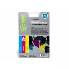 Струйный картридж Cactus CS-C6578D (HP 78) цветной для HP DeskJet 916, 920, 940, 980, 1180, 1220, 3810, 9300; OfficeJet 5105, G85, K80, V45; PhotoSmart 1100, 1215, 1315, P1100; PSC 720, 950; Fax 1220, 1230; Color Copier 310 (19 мл.)