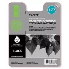 Струйный картридж Cactus CS-C8721 (HP 177) черный для HP PhotoSmart 3100, 3210, 3213, 3310, 3313, C5183, C6100, C6183, C6200, C6283, C7183, C7200, C7280, C7283, C8183, D7100, D7160, D7163, D7300, D7363, D7463 (34 мл.)