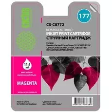 Струйный картридж Cactus CS-C8772 (HP 177) пурпурный для HP PhotoSmart 3100, 3210, 3213, 3310, 3313, C5183, C6100, C6183, C6200, C6283, C7183, C7200, C7280, C7283, C8183, D7100, D7160, D7163, D7300, D7363, D7463 (11,4 мл.)
