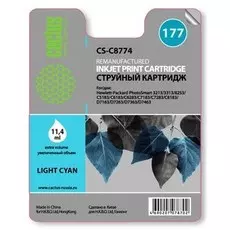 Струйный картридж Cactus CS-C8774 (HP 177) светло-голубой для HP PhotoSmart 3100, 3210, 3213, 3310, 3313, C5183, C6100, C6183, C6200, C6283, C7183, C7200, C7280, C7283, C8183, D7100, D7160, D7163, D7300, D7363, D7463 (11,4 мл.)