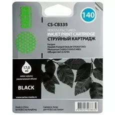 Струйный картридж Cactus CS-CB335 (HP 140) черный для HP DeskJet D4263, D4363; OfficeJet J5783, J6413; PhotoSmart C4200, C4225, C4240, C4250, C4270, C4280, C4343, C4380, C4473, C4483, C4583, C5200, C5280, D5300, D5360 (17 мл.)