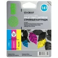 Струйный картридж Cactus CS-CB337 (HP 141) цветной для HP DeskJet D4263, D4363; OfficeJet J5783, J6413; PhotoSmart C4200, C4225, C4240, C4250, C4270, C4280, C4343, C4380, C4473, C4483, C4583, C5200, C5280, D5300, D5360 (10,2 мл.)