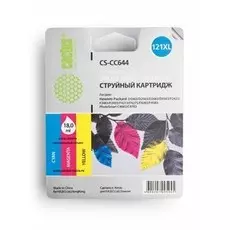 Струйный картридж Cactus CS-CC644 (HP 121XL) цветной увеличенной емкости для HP DeskJet D1663, D2500, D2563, D2663, D5563, F2423, F2483, F2493, F4213, F4275, F4280, F4283, F4583; ENVY 110; PhotoSmart C4683, C4783 (18 мл.)