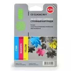 Струйный картридж Cactus CS-CLI426C/M/Y (CLI-426CMY) цветной для Canon Pixma iP4840, iP4940, iX6540, MG5140, MG5240, MG5340, MG6140, MG6240, MG8140, MG8240, MX714, MX884, MX894 (450 стр.)