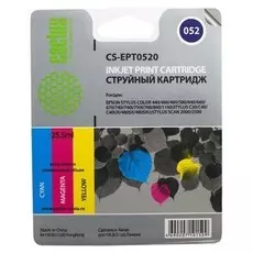 Струйный картридж Cactus CS-EPT0520 (T0520) цветной для принтеров Epson Stylus Color 400, 440, 460, 500, 600, 640, 660, 670, 740, 760, 800, 850, 860, 1160, 1520, Scan 2000, 2500 (24 мл.)