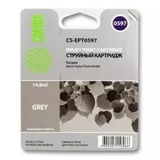 Струйный картридж Cactus CS-EPT0597 (T0597) серый для принтеров Epson Stylus Photo R2400 (14,8 мл.)