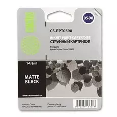 Струйный картридж Cactus CS-EPT0598 (T0598) черный матовый для принтеров Epson Stylus Photo R2400 (14,8 мл.)