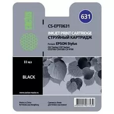 Струйный картридж Cactus CS-EPT0631 (T0631) черный для принтеров Epson Stylus C67, C87, CX3700, CX4100, CX4700 (10 мл.)