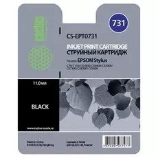 Струйный картридж Cactus CS-EPT0731 (T0731) черный для принтеров Epson Stylus С79, C110, СХ3900, CX4900, CX5900, CX6900f, CX7300, CX8300, CX9300f, Office T30, T40w, TX300f, TX510fn, TX600fw (11,4 мл.)