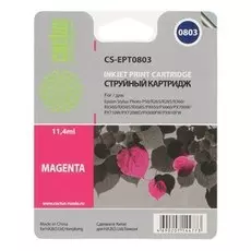 Струйный картридж Cactus CS-EPT0803 (T0803) пурпурный для принтеров Epson Stylus Photo P50, PX650, PX660, PX700, PX710, PX720, PX800, PX810, PX820, R265, R285, R360, RX560, RX585, RX685 (11,4 мл.)